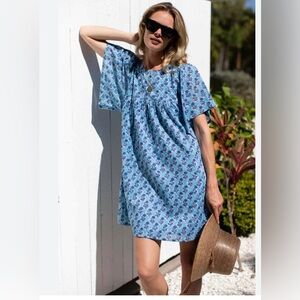 Emerson Fry Blue Floral Mini Dress